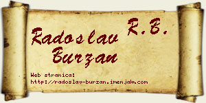Radoslav Burzan vizit kartica